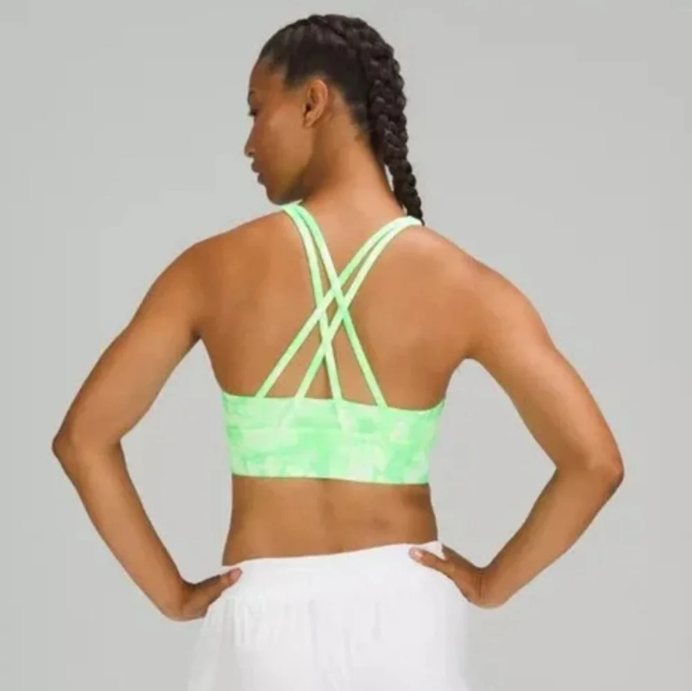 Lululemon Energy Bra High Neck Long Line Shibori *Medium Support B-D - Picture 3 of 9